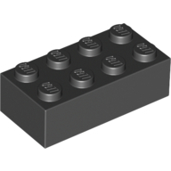 Lego kostka (kostička) 2x4, černá (300126)